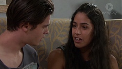 Ben Kirk, Yashvi Rebecchi in Neighbours Episode 