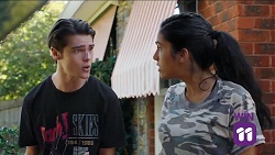 Ben Kirk, Yashvi Rebecchi in Neighbours Episode 7644