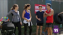 Paige Novak, Elly Conway, David Tanaka, Aaron Brennan in Neighbours Episode 