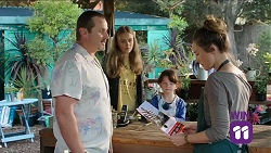 Toadie Rebecchi, Willow Somers (posing as Willow Bliss), Nell Rebecchi, Sonya Rebecchi in Neighbours Episode 