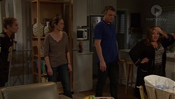 Piper Willis, Sonya Rebecchi, Gary Canning, Terese Willis in Neighbours Episode 