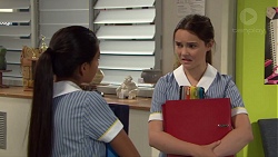 Kirsha Rebecchi, Tia Martinez in Neighbours Episode 