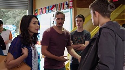 Dipi Rebecchi, Tyler Brennan, Ben Kirk, Evan Lewis in Neighbours Episode 7650