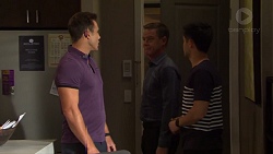 Aaron Brennan, Paul Robinson, David Tanaka in Neighbours Episode 