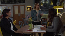 Leo Tanaka, Piper Willis, Elly Conway in Neighbours Episode 