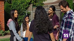 Mishti Sharma, Kirsha Rebecchi, Yashvi Rebecchi, Dipi Rebecchi, Shane Rebecchi in Neighbours Episode 7661