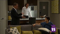 Paul Robinson, Leo Tanaka, David Tanaka in Neighbours Episode 