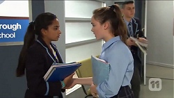 Kirsha Rebecchi, Tia Martinez in Neighbours Episode 