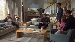 Terese Willis, Gary Canning, Nick Petrides, Piper Willis, Tyler Brennan in Neighbours Episode 