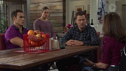 Aaron Brennan, Tyler Brennan, Mark Brennan, Fay Brennan in Neighbours Episode 