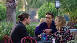 Tyler Brennan, Aaron Brennan, Piper Willis in Neighbours Episode 