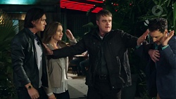 Leo Tanaka, Amy Williams, Gary Canning, Nick Petrides in Neighbours Episode 