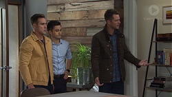 Aaron Brennan, David Tanaka, Mark Brennan in Neighbours Episode 7668