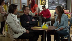 Leo Tanaka, Paul Robinson, Mishti Sharma, Amy Williams in Neighbours Episode 7668