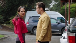 Mishti Sharma, Aaron Brennan in Neighbours Episode 7668