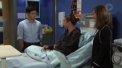 David Tanaka, Tyler Brennan, Fay Brennan in Neighbours Episode 