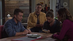 Mark Brennan, Aaron Brennan, Tyler Brennan, Elly Conway in Neighbours Episode 