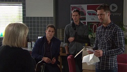 Sheila Canning, Aaron Brennan, Tyler Brennan, Mark Brennan in Neighbours Episode 