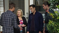 Mark Brennan, Sheila Canning, Aaron Brennan, Tyler Brennan in Neighbours Episode 7673