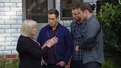 Sheila Canning, Aaron Brennan, Mark Brennan, Tyler Brennan in Neighbours Episode 