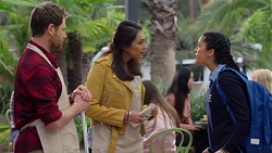 Shane Rebecchi, Dipi Rebecchi, Yashvi Rebecchi in Neighbours Episode 