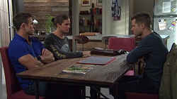 Aaron Brennan, Tyler Brennan, Mark Brennan in Neighbours Episode 