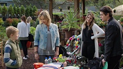 Adam Fitzgerald, Steph Scully, Paige Novak, Ben Kirk in Neighbours Episode 