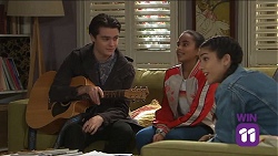 Ben Kirk, Kirsha Rebecchi, Yashvi Rebecchi in Neighbours Episode 