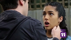 Ben Kirk, Yashvi Rebecchi in Neighbours Episode 