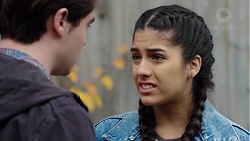 Ben Kirk, Yashvi Rebecchi in Neighbours Episode 