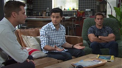 Mark Brennan, David Tanaka, Aaron Brennan in Neighbours Episode 7682