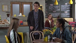 Freya Stone, Ben Kirk, Yashvi Rebecchi in Neighbours Episode 