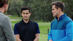 Tyler Brennan, David Tanaka, Aaron Brennan in Neighbours Episode 