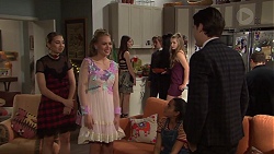 Piper Willis, Xanthe Canning, Freya Stone, Ben Kirk in Neighbours Episode 