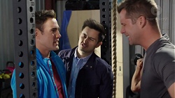 Aaron Brennan, David Tanaka, Mark Brennan in Neighbours Episode 