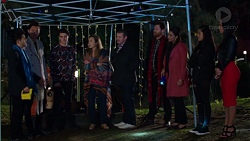 David Tanaka, Leo Tanaka, Ben Kirk, Sonya Rebecchi, Toadie Rebecchi, Shane Rebecchi, Dipi Rebecchi, Yashvi Rebecchi, Mishti Sharm in Neighbours Episode 7715