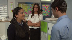 Yashvi Rebecchi, Elly Conway, Ben Kirk in Neighbours Episode 