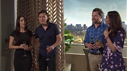 Mishti Sharma, Leo Tanaka, Shane Rebecchi, Dipi Rebecchi in Neighbours Episode 